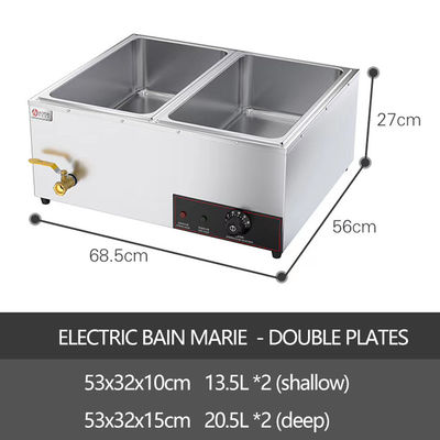 Restaurant Equipment Kitchen Soup Warmer with Stainless Steel Material 68.5x56x27cm