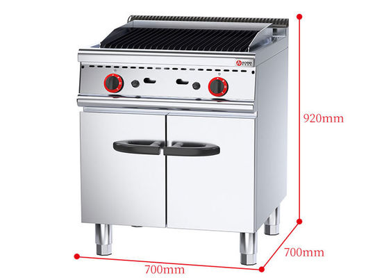 Commercial Kitchen Restaurant Gas Lava Rock Barbecue Grill with Multi-functional Design