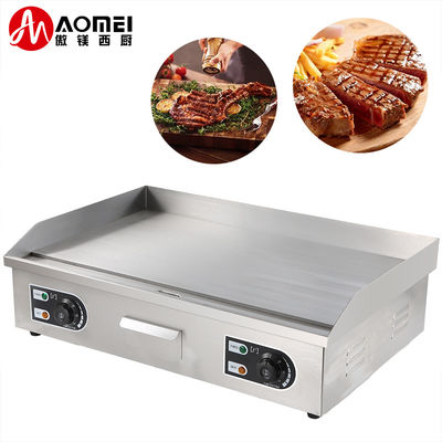 Dorayaki Teppanyaki Machine Commercial Stainless Steel Electric Griddle 8mm Thickness