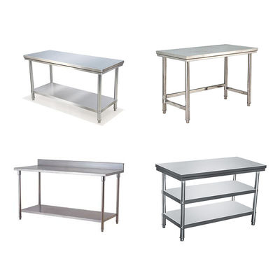 Hotel Restaurant Kitchen Catering Equipment Stainless Steel Work Table in Silver