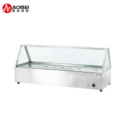Restaurant Hotel Catering Equipment Stainless Steel Glass Food Warmer Buffet Counter