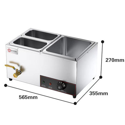 Restaurant Hotel Catering Equipment Stainless Steel Glass Food Warmer Buffet Counter