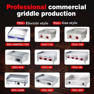 Customized Logo Acceptable TGG-718 Gas Griddle for Commercial and Industrial Kitchens