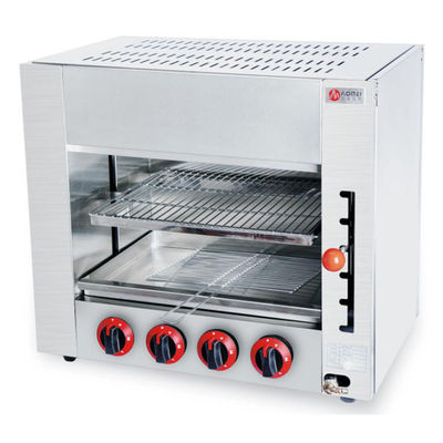6 Burner Gas Infrared Salamander Grill Oven Lift for Food Service Industry