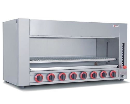 6 Burner Gas Infrared Salamander Grill Oven Lift for Food Service Industry