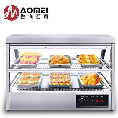 Temperature Controlled Electric Heated Thermal Food Warmer Display with Glass Table Top