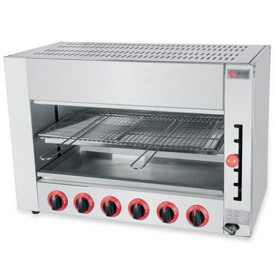 Commercial Kitchen Table Top Infrared Ray Gas Salamander Oven with Stainless Steel Body