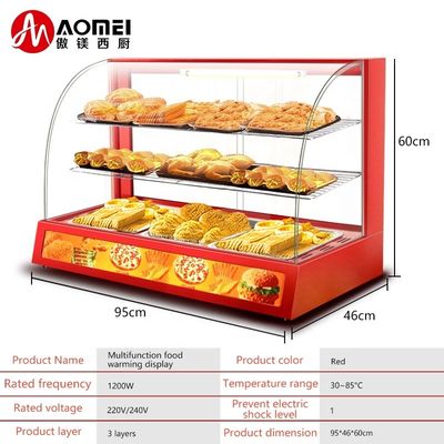 Hotel and Restaurant Catering Equipment Electric Food Display Warmer with 1.2kw Power