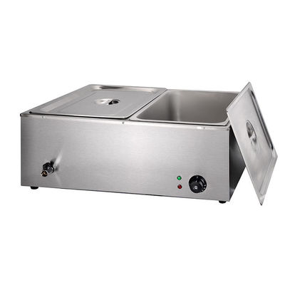 Electric Heat Preservation Soup Pool 2-Pan Food Warmer 565*380*275mm 10kg for Catering