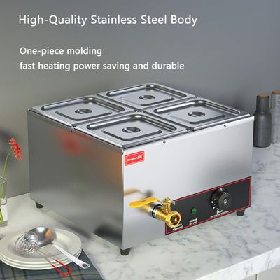 Electric Heat Preservation Soup Pool 2-Pan Food Warmer 565*380*275mm 10kg for Catering