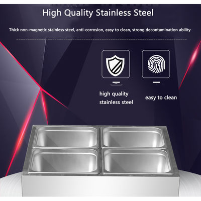 Electric Heat Preservation Soup Pool 2-Pan Food Warmer 565*380*275mm 10kg for Catering