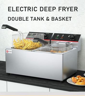 Tabletop Electric Fryer 8L 8L Stainless Steel for Commercial Chicken Frying Machine