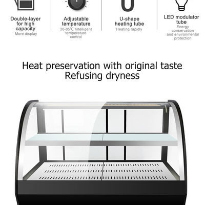 Professional Commercial Electric Food Warmer Display Showcase with Versatile Features