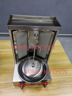 Stainless Steel Gas Shawarma Grill Machine for Automatic Rotating Doner Kebab Chicken