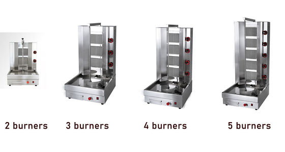 High Rigidity Gas Shawarma Equipment for Baking Meat in Commercial Hotel Kitchen