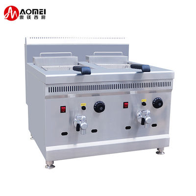 High 18L 18L Industrial Large Deep Fryer Gas Fryer Machine with 2 Tank and 2 Basket