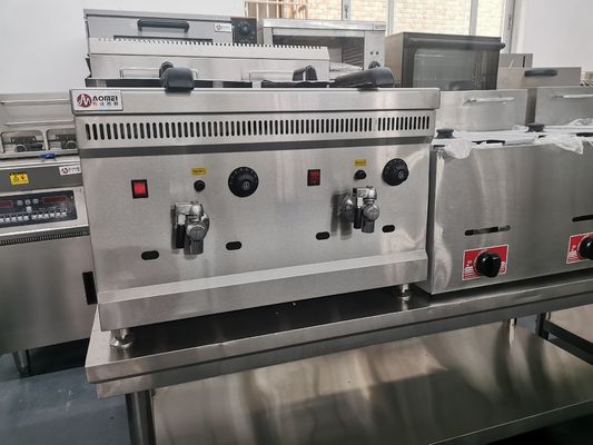 High 18L 18L Industrial Large Deep Fryer Gas Fryer Machine with 2 Tank and 2 Basket