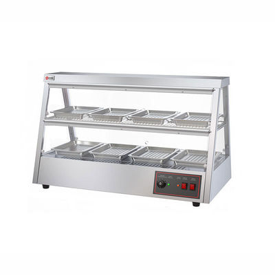 Long Life Service Advantage Transparent Food Warming Showcase with Stainless Steel