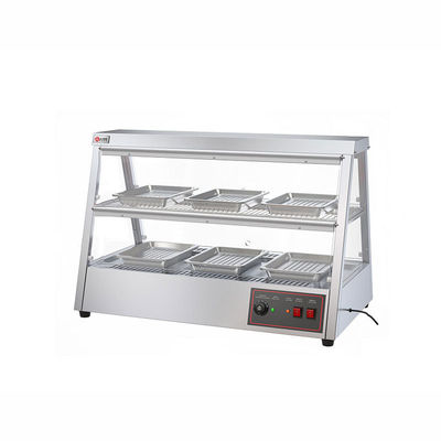 Long Life Service Advantage Transparent Food Warming Showcase with Stainless Steel