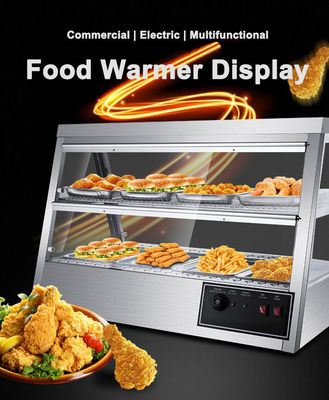 Long Life Service Advantage Transparent Food Warming Showcase with Stainless Steel