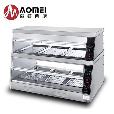Electric Stainless Food Warming Showcase with 45kg Capacity and Adjustable Temperature