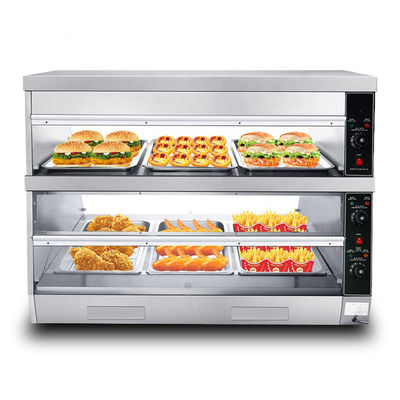 Electric Stainless Food Warming Showcase with 45kg Capacity and Adjustable Temperature