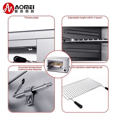 Electric Kitchen Equipment Counter Top Salamander Oven with Temperature Selector 50-300C