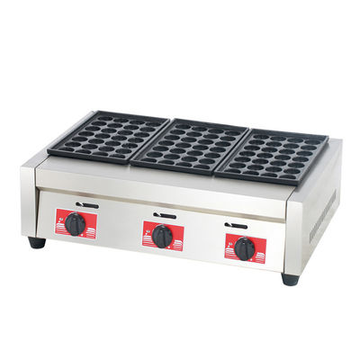 Three Plate Countertop Non-stick Fish Pellet Snack Equipment for Hotels and Restaurants