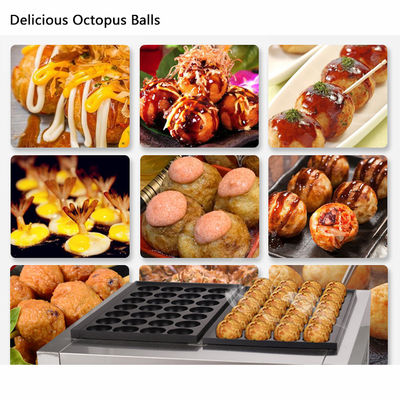 Three Plate Countertop Non-stick Fish Pellet Snack Equipment for Hotels and Restaurants