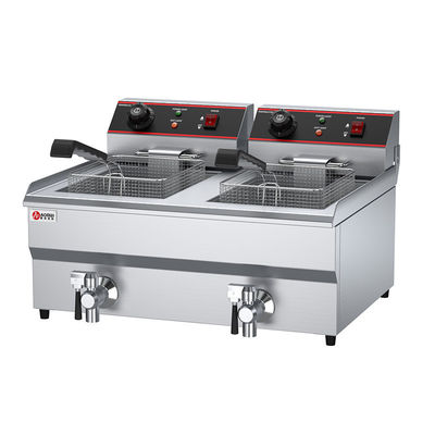 Electricity Heating 2 Tank Deep Fryer for Commercial Kitchen to Make Potato French Fries