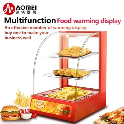 Commercial Mini Electric Food Display Warmer Showcase with Three Layers 380x460x600mm