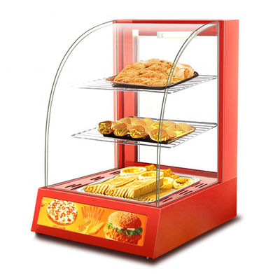 Commercial Mini Electric Food Display Warmer Showcase with Three Layers 380x460x600mm