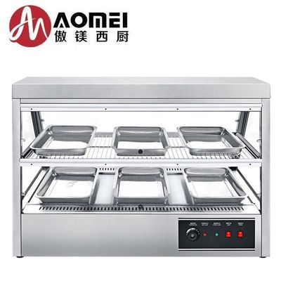 Modern Desgin Two Layer Hot Air Circulation Food Display Warmer for Fried Chicken