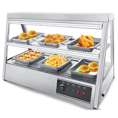 Modern Desgin Two Layer Hot Air Circulation Food Display Warmer for Fried Chicken