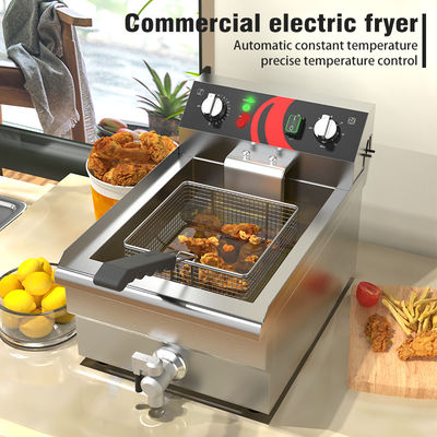 13L Capacity Industrial Deep Fryer For Potato Chips And Chicken Frying