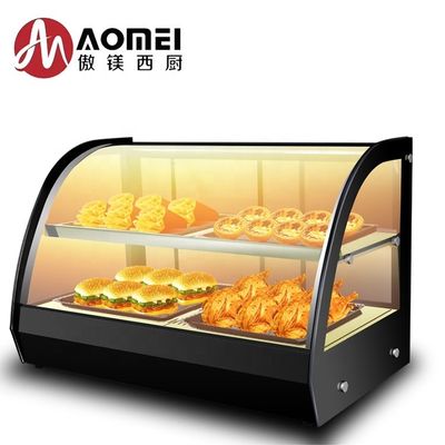 Desktop Electric 2 Layers Fried Chicken Food Display Warmer Showcase with Electric Power Source