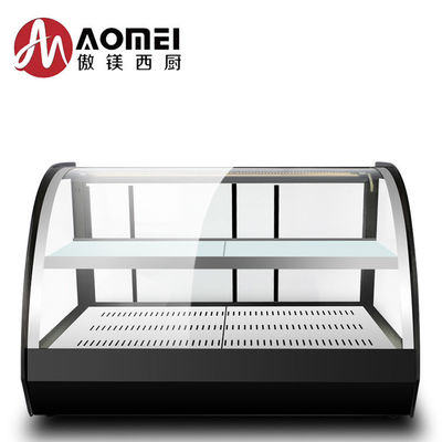Curved Glass Showcase Electric Industrial Restaurant Snack Shop 2 Layers Hot Food Display Warmer