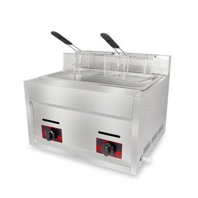 6L 6L Commercial Stainless Steel Gas Deep Fryer with 2 Basket Fried Chicken Machine