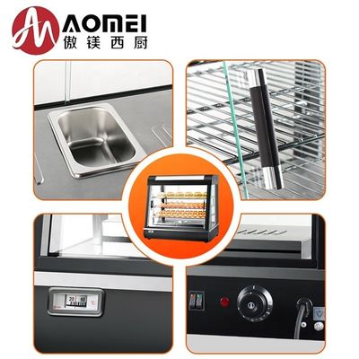 Electric Countertop Glass Food Warmer Display Showcase 3 Layers Table Top Power Source