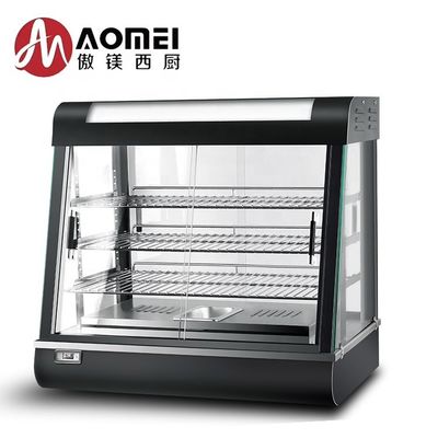 Electric Countertop Glass Food Warmer Display Showcase 3 Layers Table Top Power Source