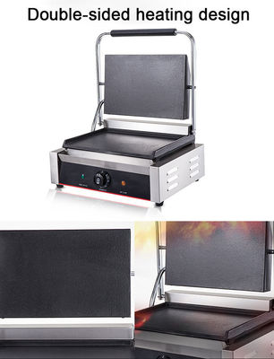 220V Commercial Stainless Steel Single Contact Grill Electric Panini Sandwich Press