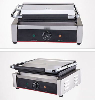220V Commercial Stainless Steel Single Contact Grill Electric Panini Sandwich Press