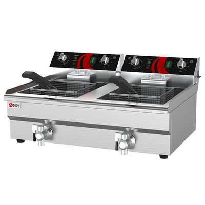 Double 13L 13L Stainless Steel Deep Fryer for Retail and Commercial Applications