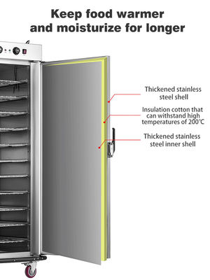 Stainless Steel Buffet Food Warmer Cart for Catering 220V/50HZ/1Ph Power Supply Ready