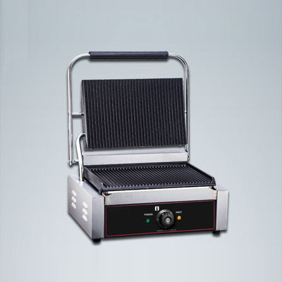 Outdoor 425*370*190MM Single Head Stainless Steel Professional Electric Contact Sandwich Maker Panini Grills