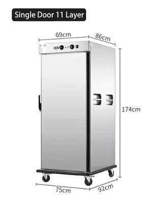 Convenient and Versatile Kitchen Tools Mobile Food Warmer Carts with 2620W Power