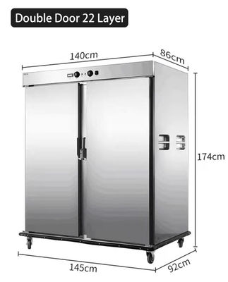Convenient and Versatile Kitchen Tools Mobile Food Warmer Carts with 2620W Power