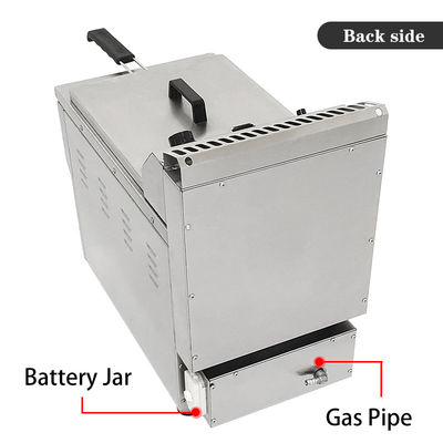 Food Beverage Shops Stainless Steel Gas Deep Fryer with Oil Valve and Long Service Life