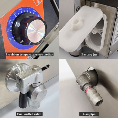 Food Beverage Shops Stainless Steel Gas Deep Fryer with Oil Valve and Long Service Life