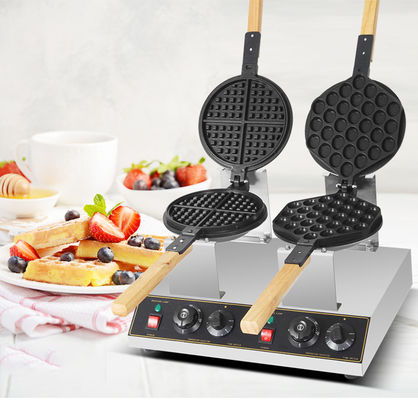 Stainless Steel Commercial Cake Belgian Waffle Making Machine for and Easy Operation